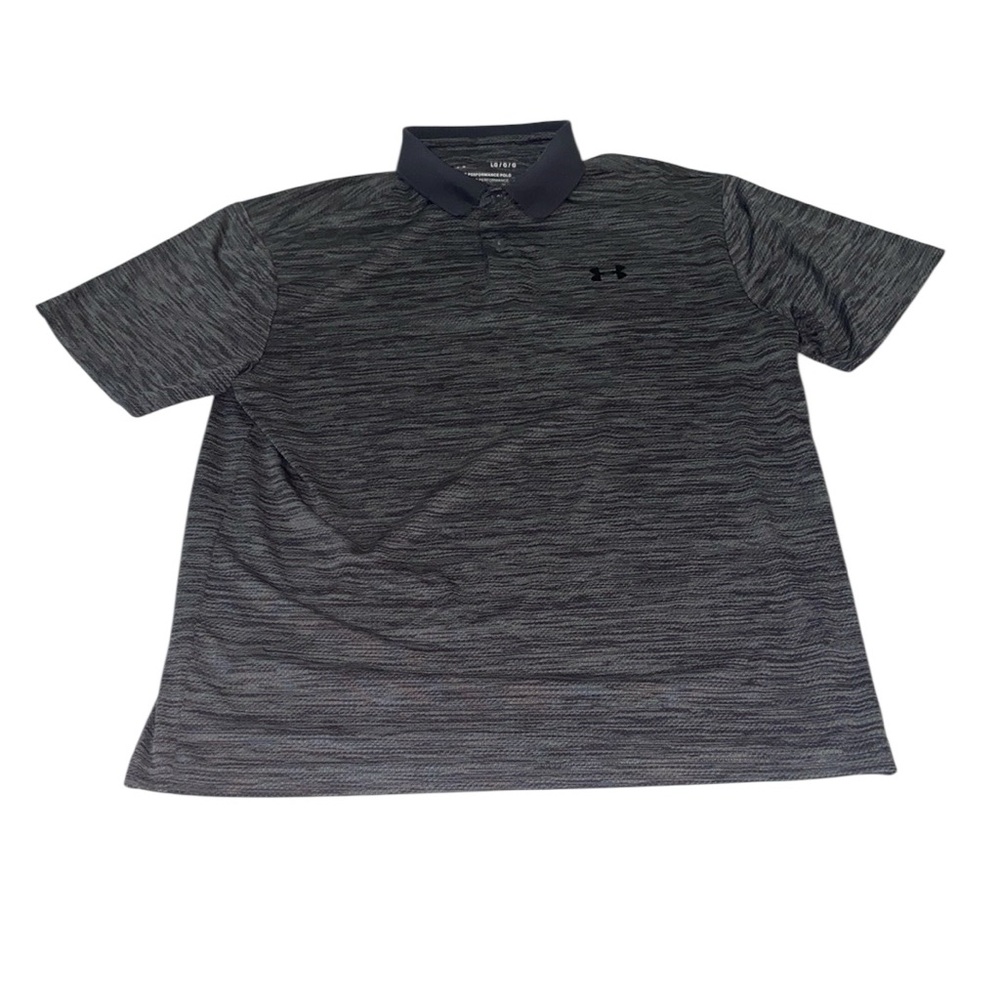 Under Armour Heat Gear Loose Men’s Gray Large Short Sleeve Polo Shirt